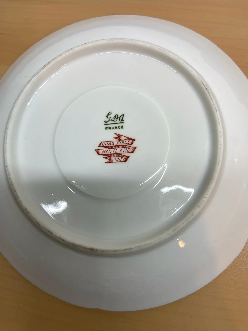 Vintage Porcelain Floral Demitasse Cup & Saucer - White with Gold Trim